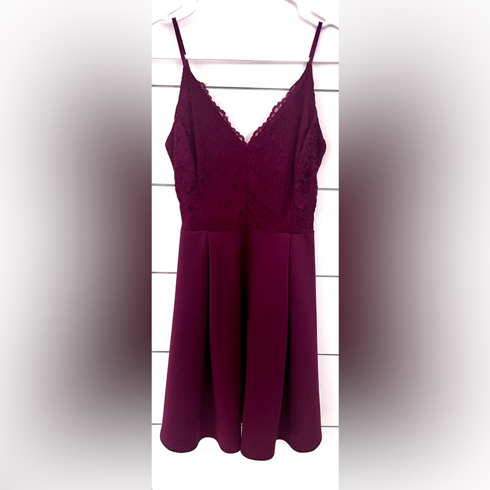 Charlotte Russe Burgundy Lace Dress